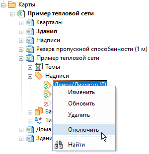 Надписи в панели рабочее место