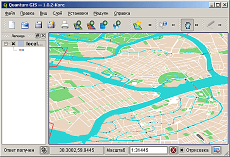 Просмотр WMS в QGIS