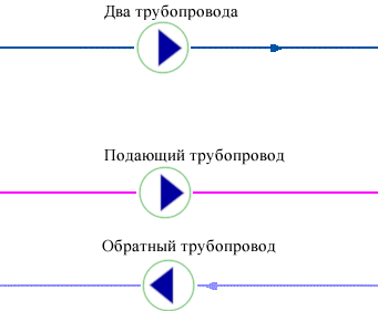 Сверху: однолинейное изображение сети, снизу- внутреннее представление.